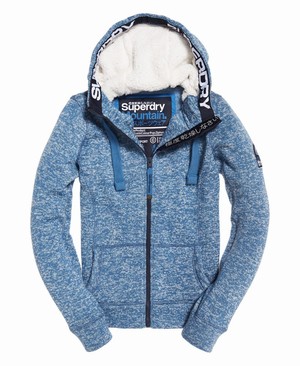 Superdry Storm Colour Pop Cipzár Női Kapucnis Pulóver Kék/Sötétkék | LOQNJ7148